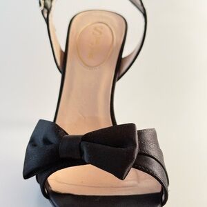 SJP by Sarah Jessica Parker Black Bow Front Heeled Sandals